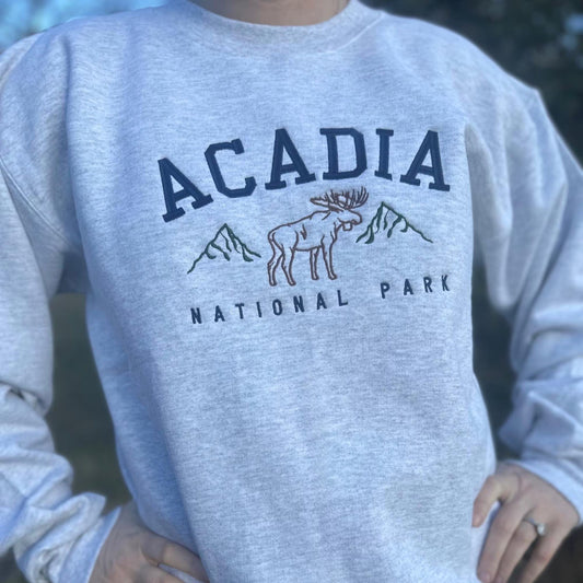 Acadia National Park Embroidered Sweatshirt